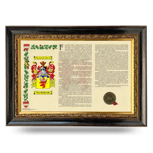 Van Brederode Armorial Landscape Framed - Heirloom