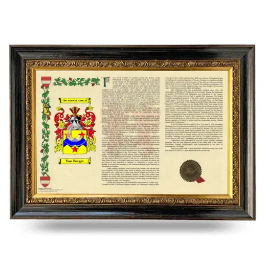 Van Burger Armorial Landscape Framed - Heirloom