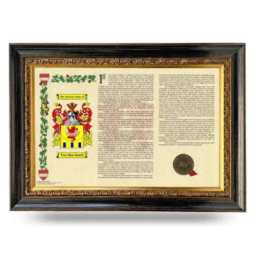 Van Den bosch Armorial Landscape Framed - Heirloom