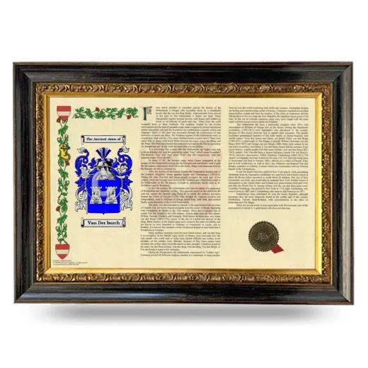 Van Der burch Armorial Landscape Framed - Heirloom
