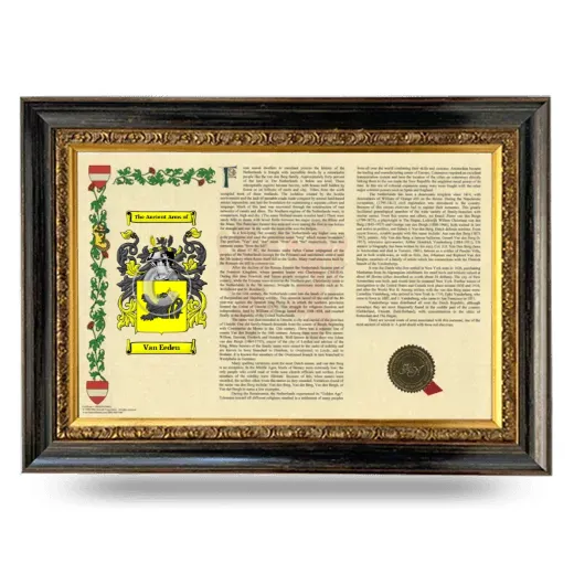 Van Eeden Armorial Landscape Framed - Heirloom