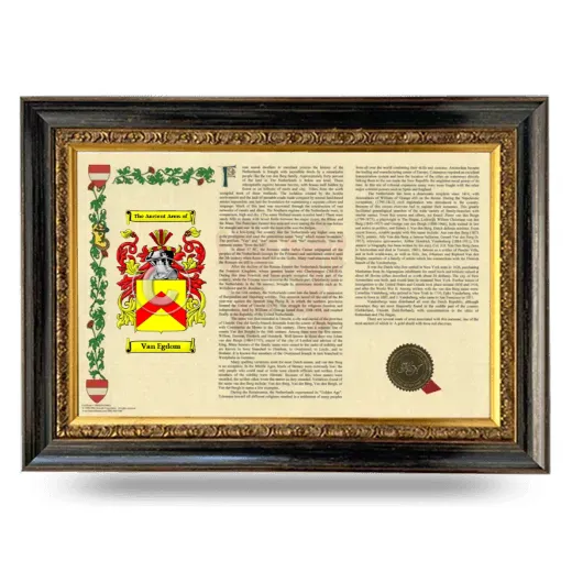 Van Egdom Armorial Landscape Framed - Heirloom
