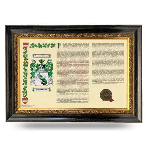 Van Embden Armorial Landscape Framed - Heirloom