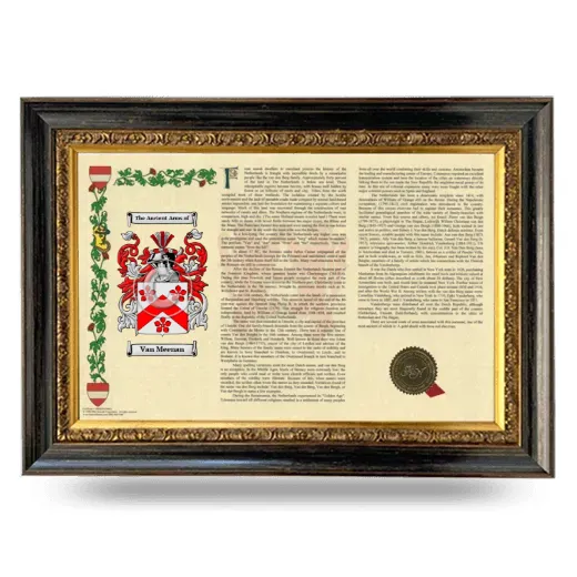 Van Meenan Armorial Landscape Framed - Heirloom