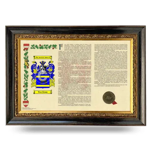 Van Orsoy Armorial Landscape Framed - Heirloom
