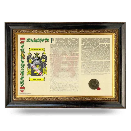 Van Veen Armorial Landscape Framed - Heirloom