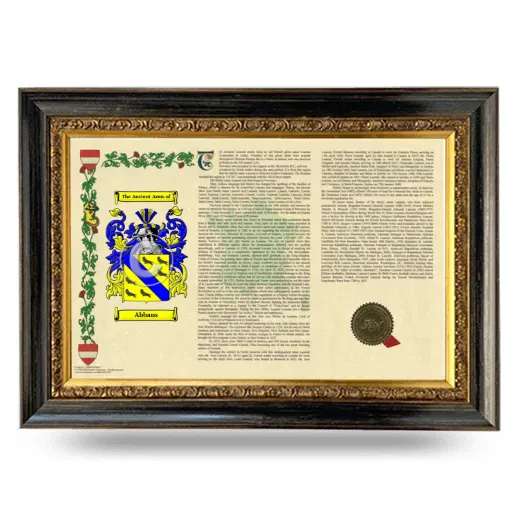 Abbans Armorial Landscape Framed - Heirloom