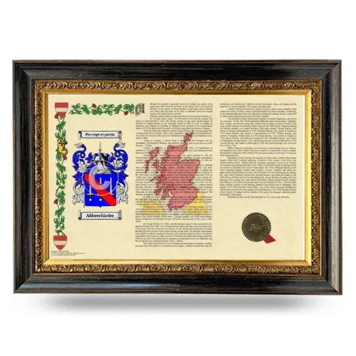 Abberchirder Armorial Landscape Framed - Heirloom