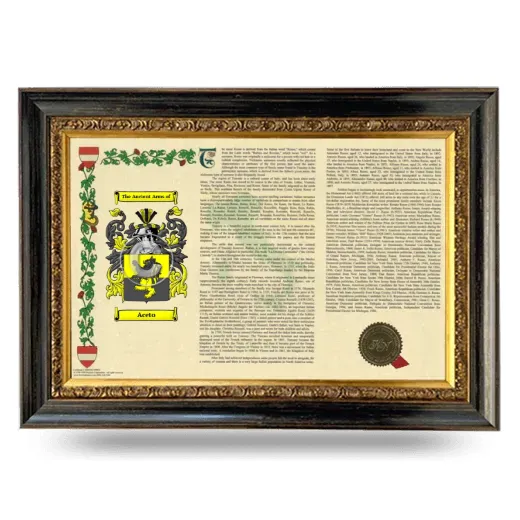 Aceto Armorial Landscape Framed - Heirloom