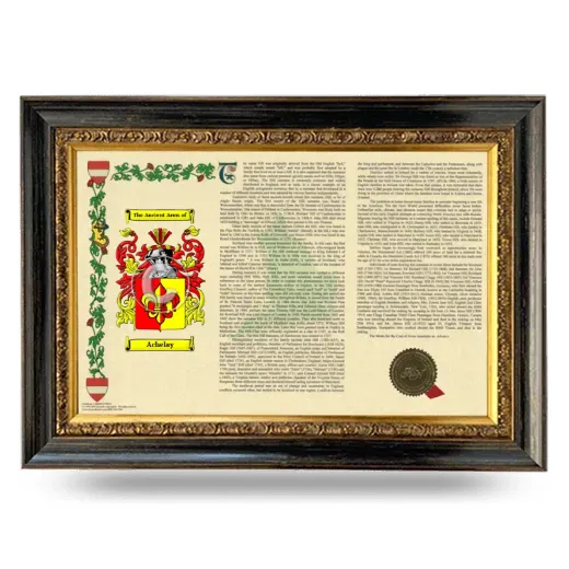 Achelay Armorial Landscape Framed - Heirloom