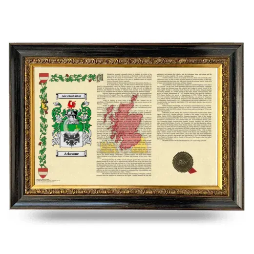 Ackesone Armorial Landscape Framed - Heirloom