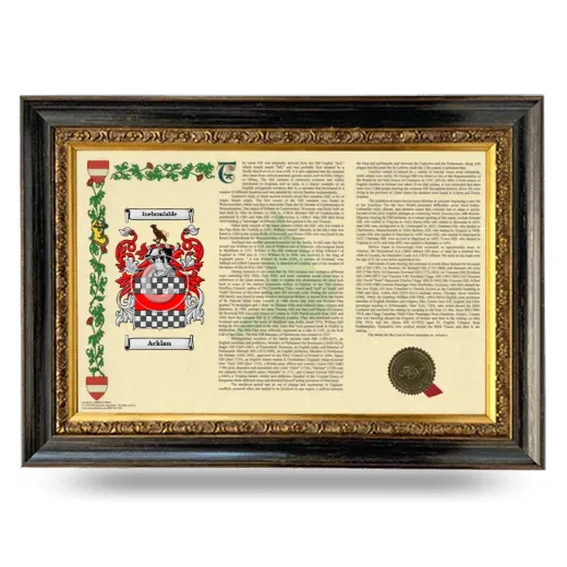 Acklan Armorial Landscape Framed - Heirloom