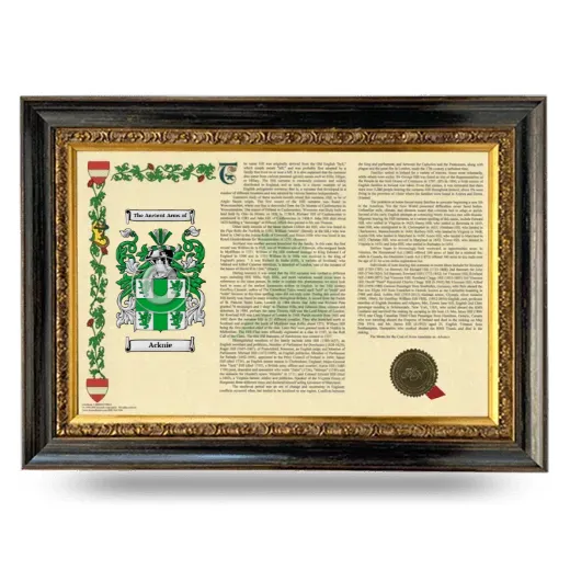 Acknie Armorial Landscape Framed - Heirloom