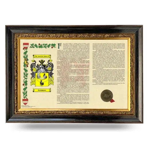 Acreman Armorial Landscape Framed - Heirloom
