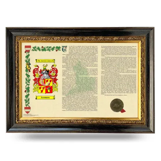 Acremen Armorial Landscape Framed - Heirloom