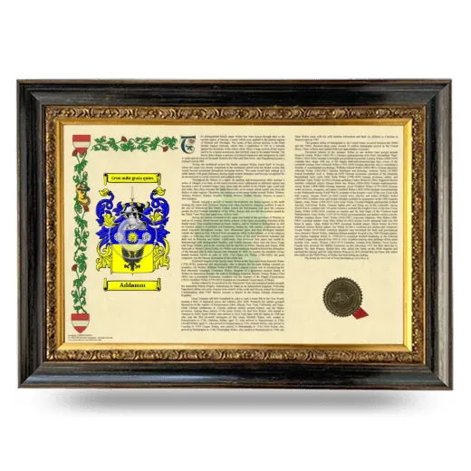 Addamm Armorial Landscape Framed - Heirloom