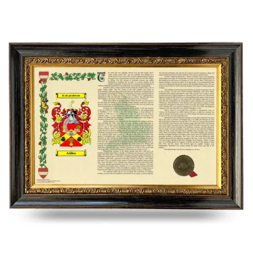 Adden Armorial Landscape Framed - Heirloom