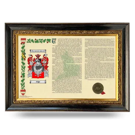 Adge Armorial Landscape Framed - Heirloom