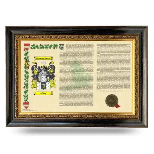 Affray Armorial Landscape Framed - Heirloom