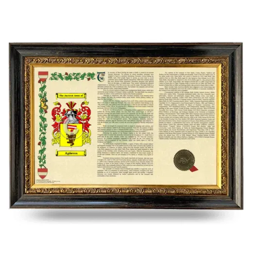 Agüeros Armorial Landscape Framed - Heirloom