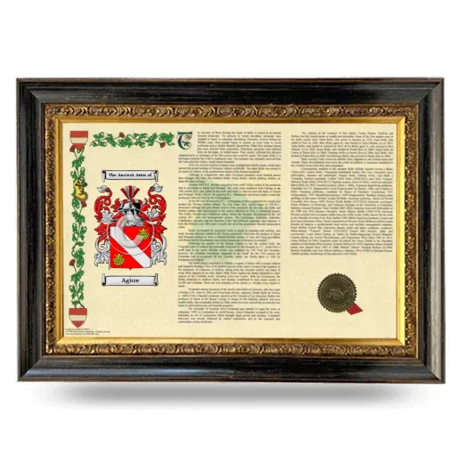 Agirre Armorial Landscape Framed - Heirloom