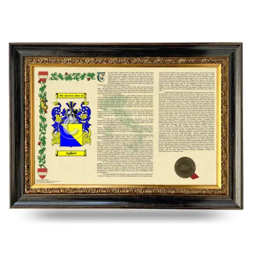 Aglioti Armorial Landscape Framed - Heirloom