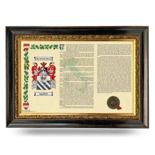 Agnoletti Armorial Landscape Framed - Heirloom