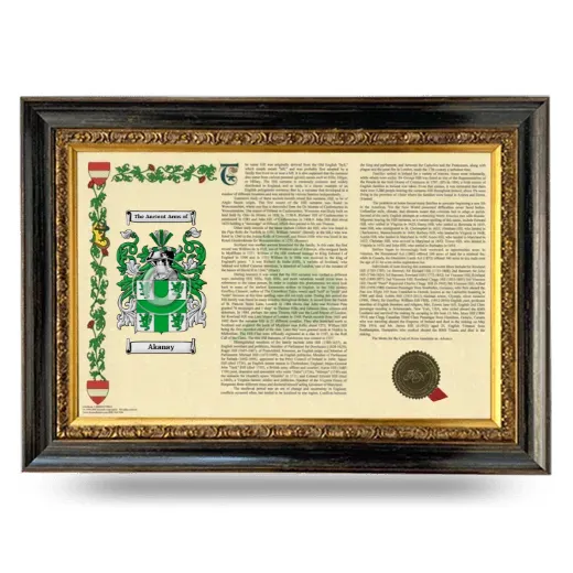 Akanay Armorial Landscape Framed - Heirloom