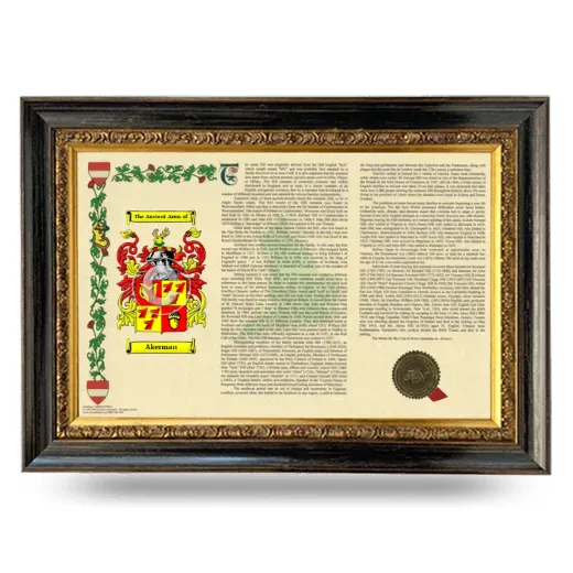 Akerman Armorial Landscape Framed - Heirloom