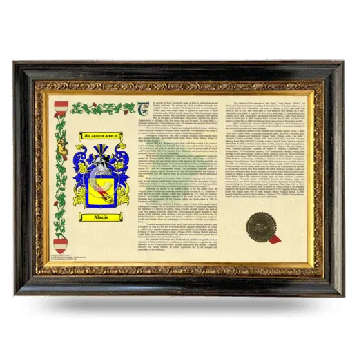 Alanis Armorial Landscape Framed - Heirloom