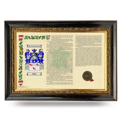 Alans Armorial Landscape Framed - Heirloom