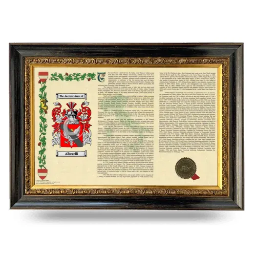 Alberelli Armorial Landscape Framed - Heirloom