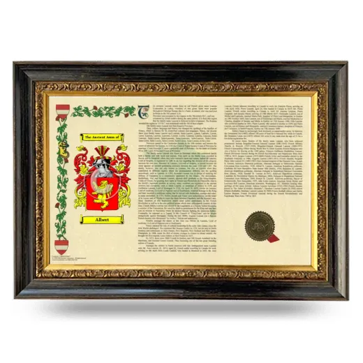 Albert Armorial Landscape Framed - Heirloom