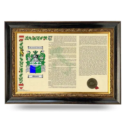 Albinetti Armorial Landscape Framed - Heirloom