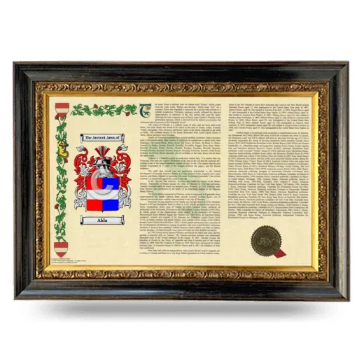Alda Armorial Landscape Framed - Heirloom