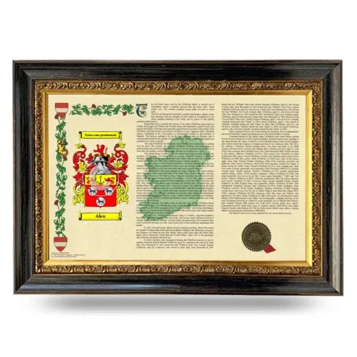 Alen Armorial Landscape Framed - Heirloom
