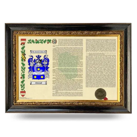 Alexend Armorial Landscape Framed - Heirloom