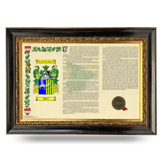 Alfare Armorial Landscape Framed - Heirloom