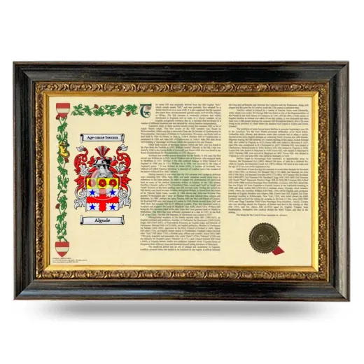 Algude Armorial Landscape Framed - Heirloom
