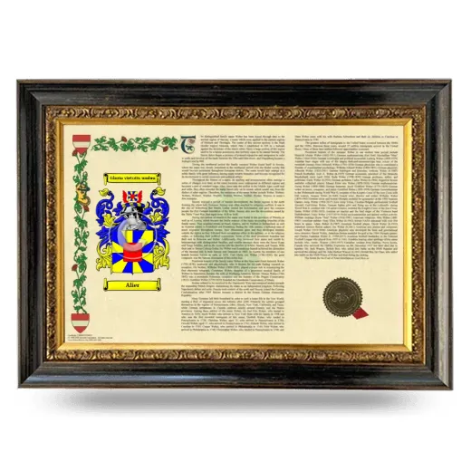 Alier Armorial Landscape Framed - Heirloom