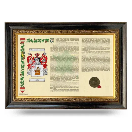 Alix Armorial Landscape Framed - Heirloom