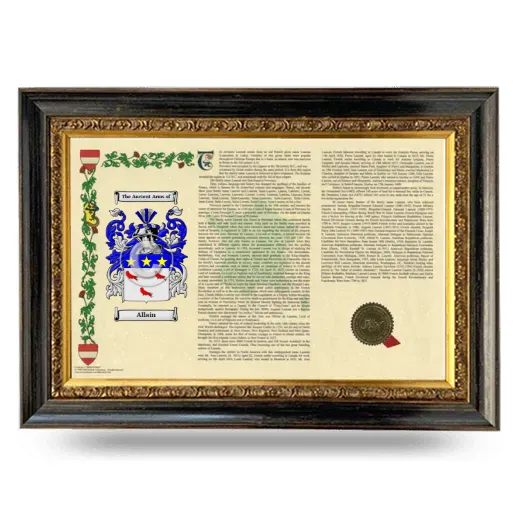 Allain Armorial Landscape Framed - Heirloom