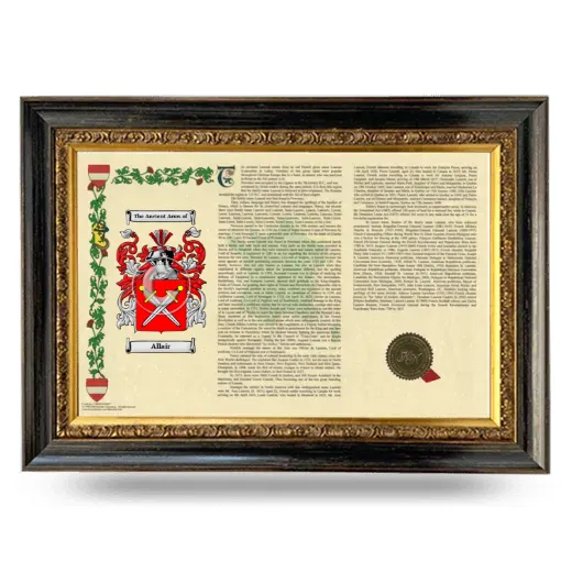 Allair Armorial Landscape Framed - Heirloom