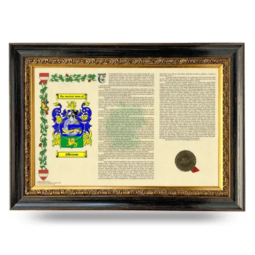Allemon Armorial Landscape Framed - Heirloom