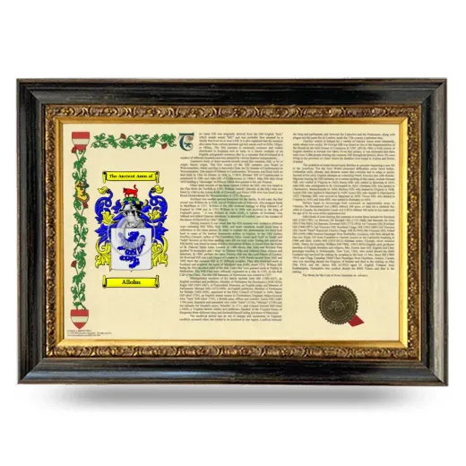Allolm Armorial Landscape Framed - Heirloom