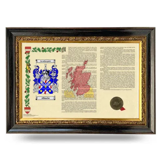Allombe Armorial Landscape Framed - Heirloom