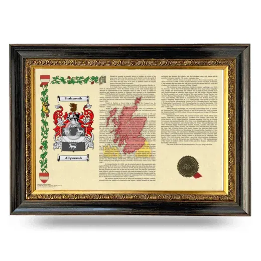 Allysoomb Armorial Landscape Framed - Heirloom