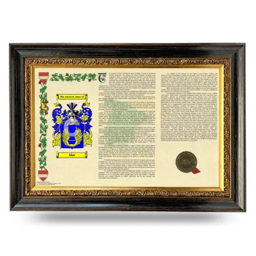 Alor Armorial Landscape Framed - Heirloom