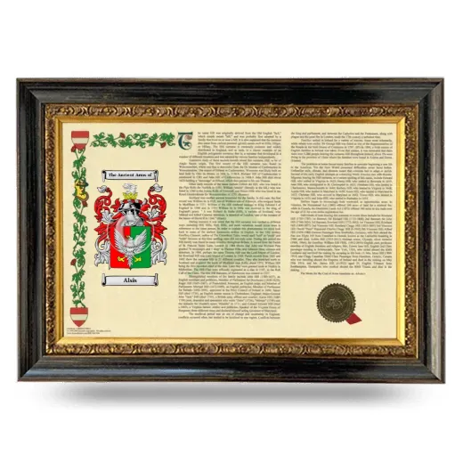 Alsis Armorial Landscape Framed - Heirloom