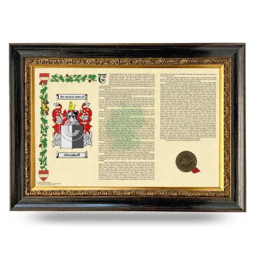 Altendorff Armorial Landscape Framed - Heirloom